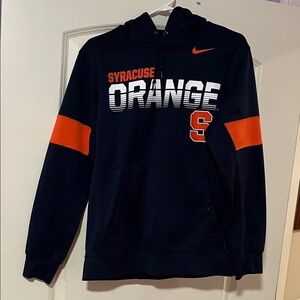 Nike Syracuse Navy and Orange Men's Hoodie